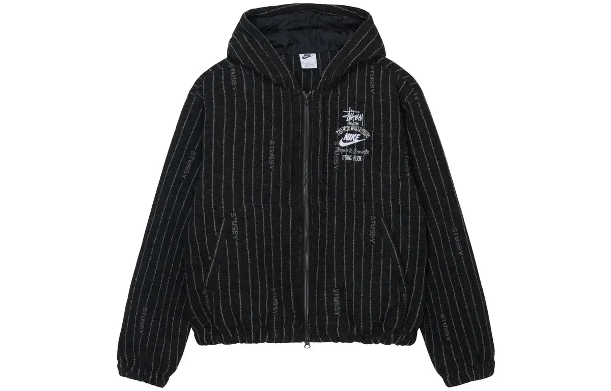 Nike X Stussy Striped Wool Jacket Asia Sizing