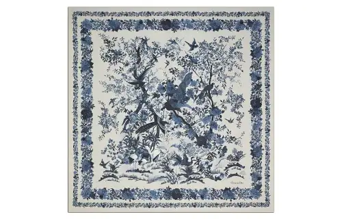 DIOR Knit Scarves Women's Ecru/Blue