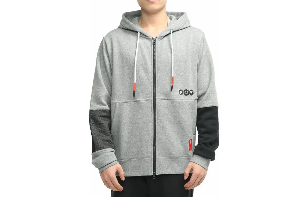 Nike Jackets Men's Gray Hooded (Non-detachable) Moderate Straight Fit