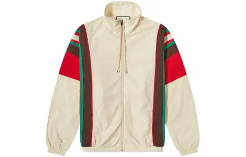 GUCCI Jackets Men's Ivory White Turtleneck Moderate Other