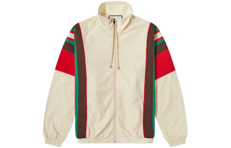 GUCCI Jackets Men's Ivory White Turtleneck Moderate Other
