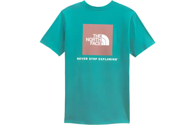 THE NORTH FACE T Shirts Men's Green Crew Neck Moderate Straight Fit