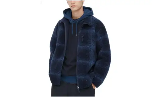 UNIQLO Jackets Men's Blue Lapel Moderate Other