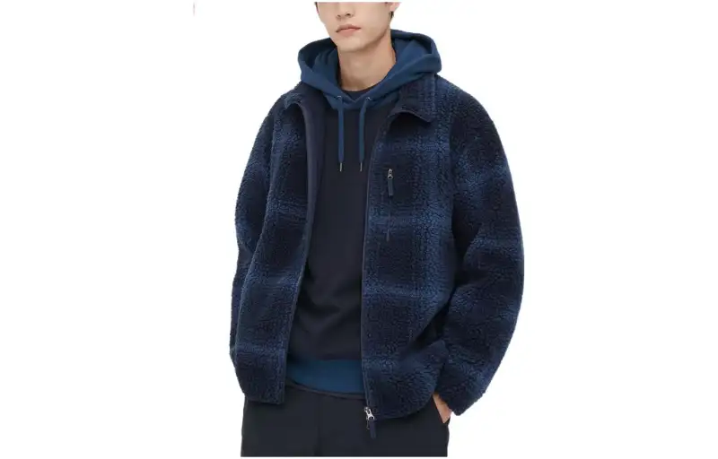 UNIQLO Jackets Men's Blue Lapel Moderate Other
