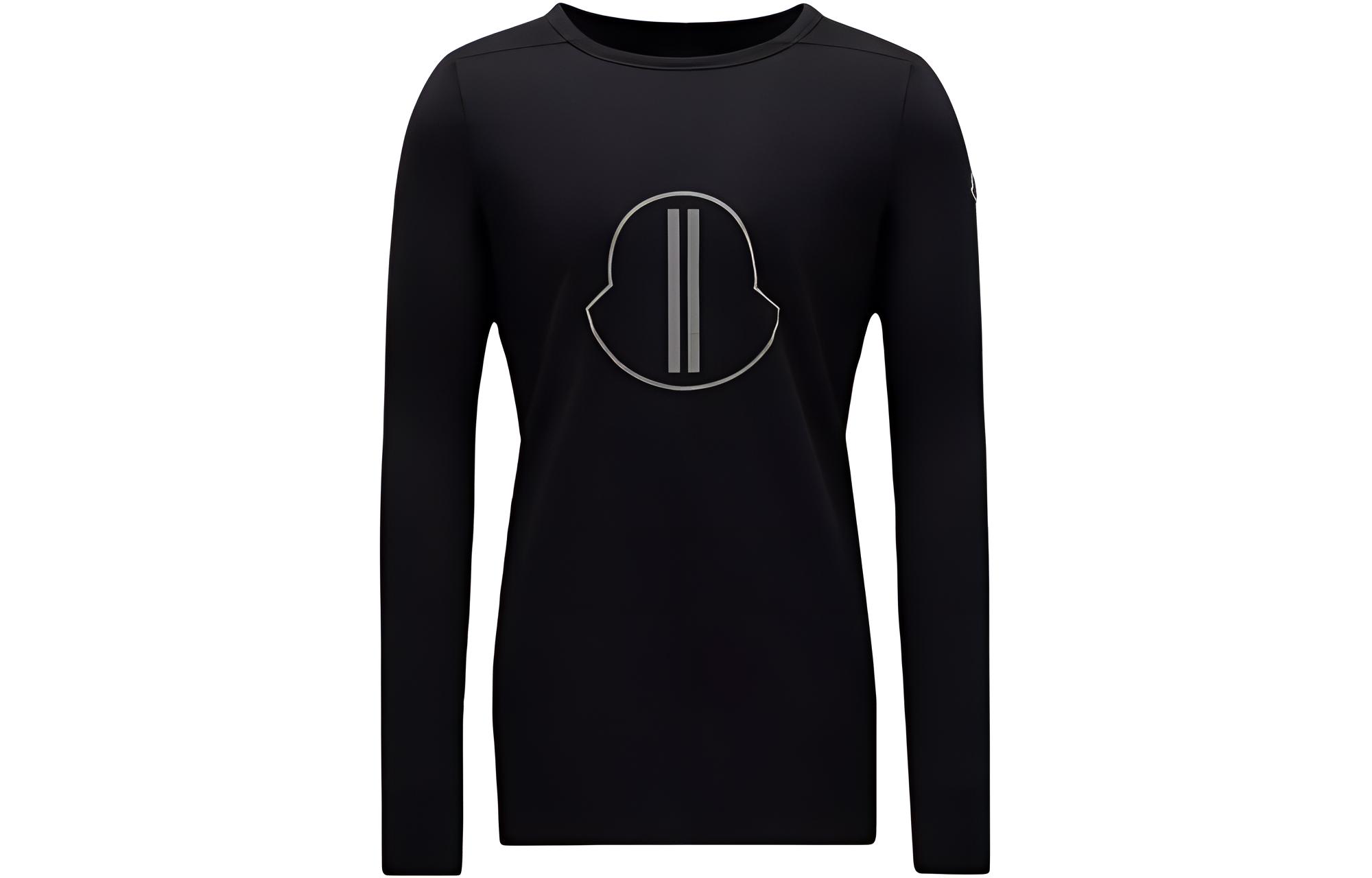 Унисекс футболка MONCLER MONCLER GENIUS × RICK OWENS FW23 logoT (черный)