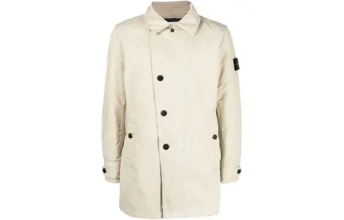 STONE ISLAND Compass-patch Single-breasted Coat