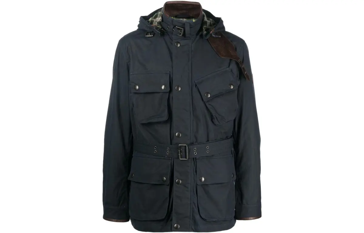 hooded multi-pocket jacket