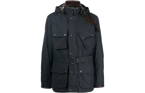 hooded multi-pocket jacket