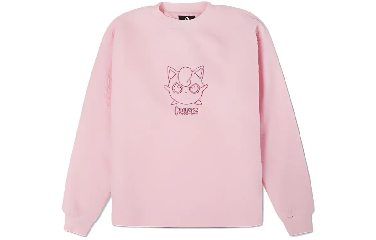 Converse X POKEMON Jigglypuff Sherpa Crewneck Sweatshirt Pink