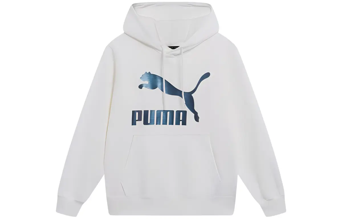 PUMA Sweatshirts Unisex White Hooded (Non-detachable) Moderate