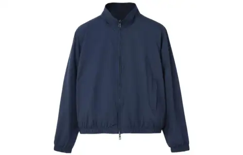 Loro Piana stand-up collar zip-front jacket