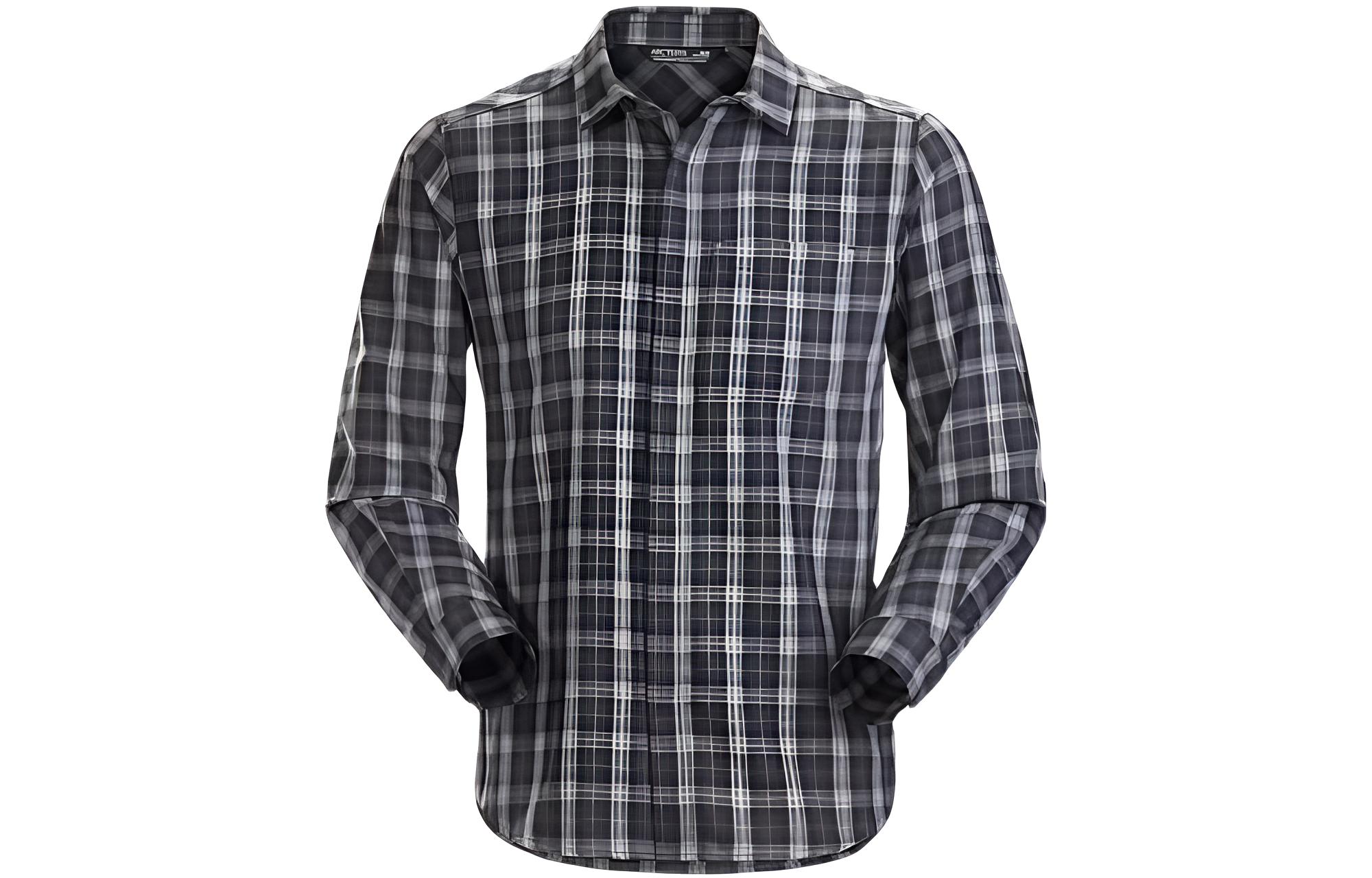 Arc'teryx COVERT LT Fleece Clothing Men's Gray Plaid