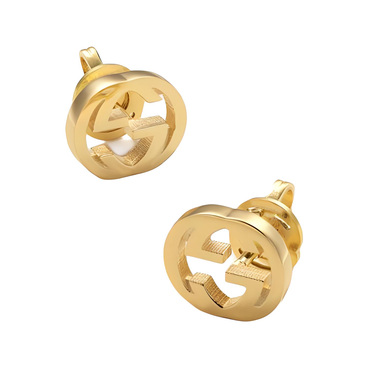 Серьги Gucci Interlocking (золотые)
