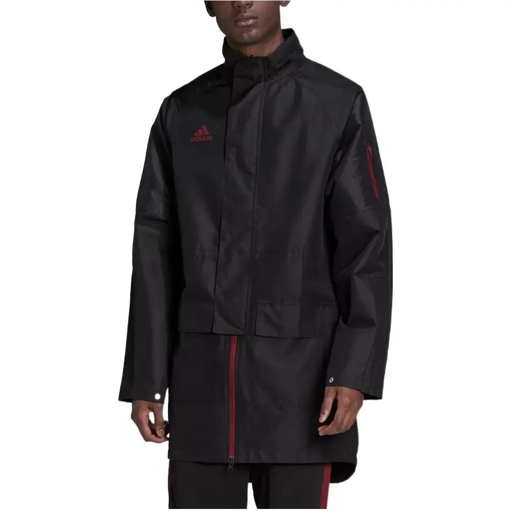 Adidas Jackets Men's Black Stand Collar Moderate Other