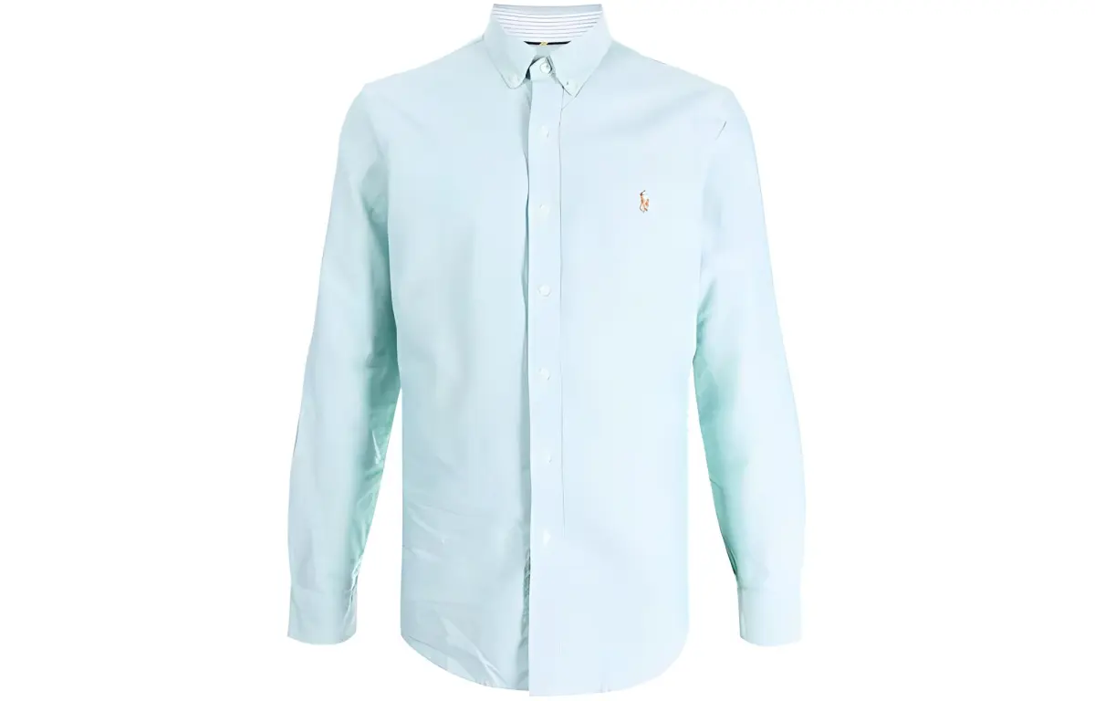 slim-fit logo-embroidered Oxford shirt