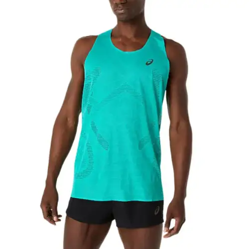 Asics Metarun Tank Top Men's Blue Green