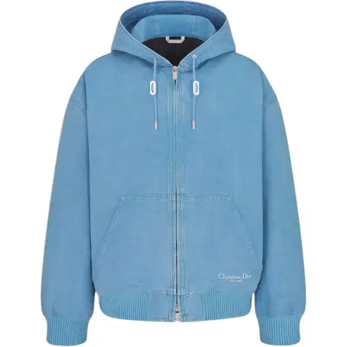 Dior Logo Homme Embroidered Zip-Up Jacket