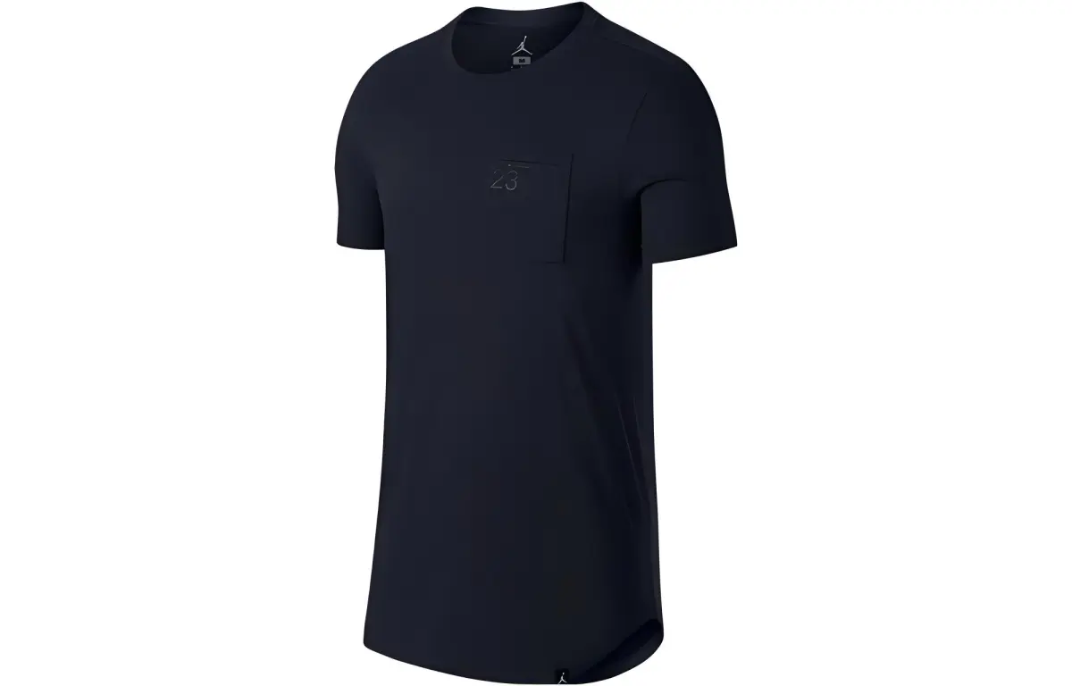 Jordan T-Shirts Men's Black Crew Neck Moderate Straight Fit