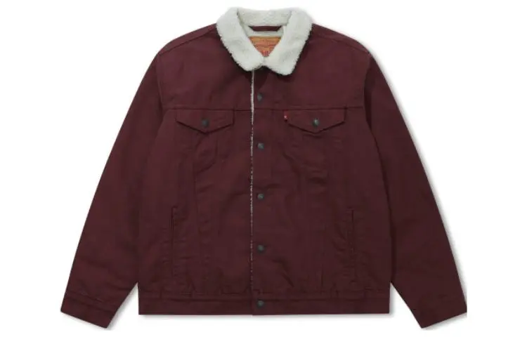 Levi's Jackets Men's Burgundy Lapel Moderate Other
