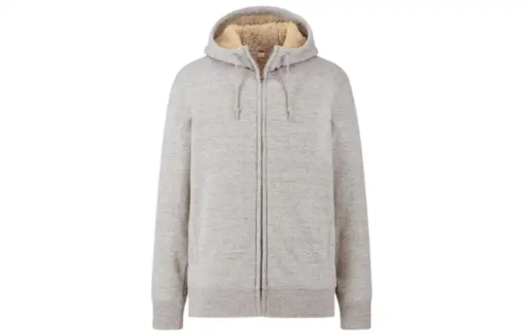 UNIQLO Jackets Men's Gray Hooded Moderate