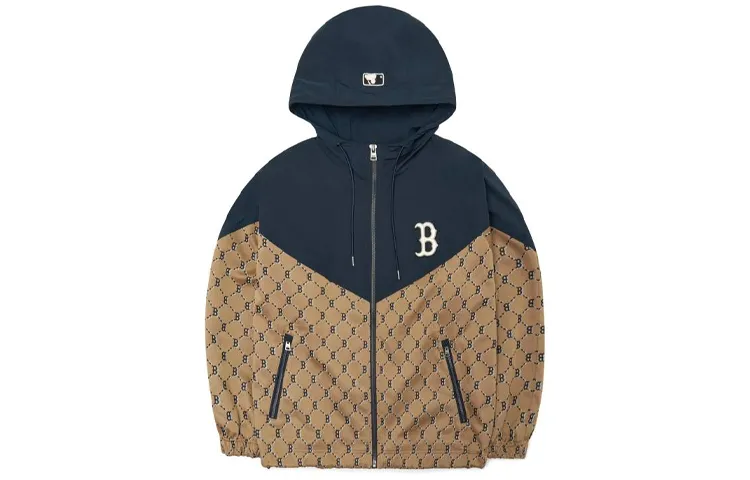 MLB Jackets Unisex Khaki Hooded (Non-detachable) Moderate