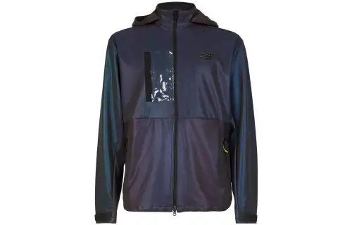 New Balance Jackets Men's Purple Hooded Moderate Other