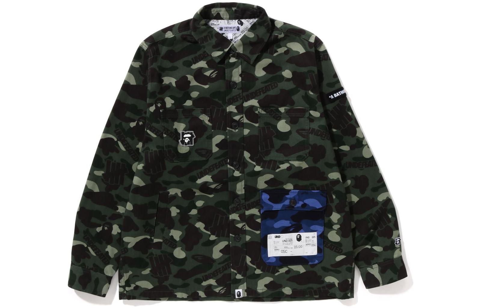 Bape X Undefeated Color Camo Flannel Jacket