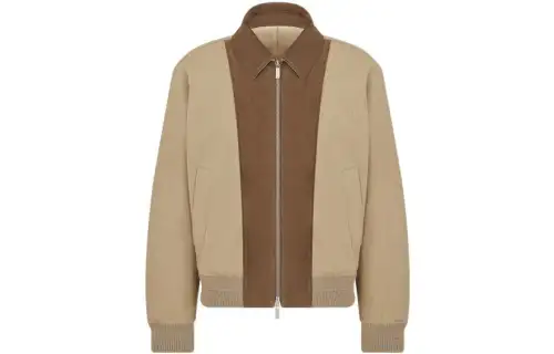 DIOR Jackets Men's Beige Lapel Moderate Other