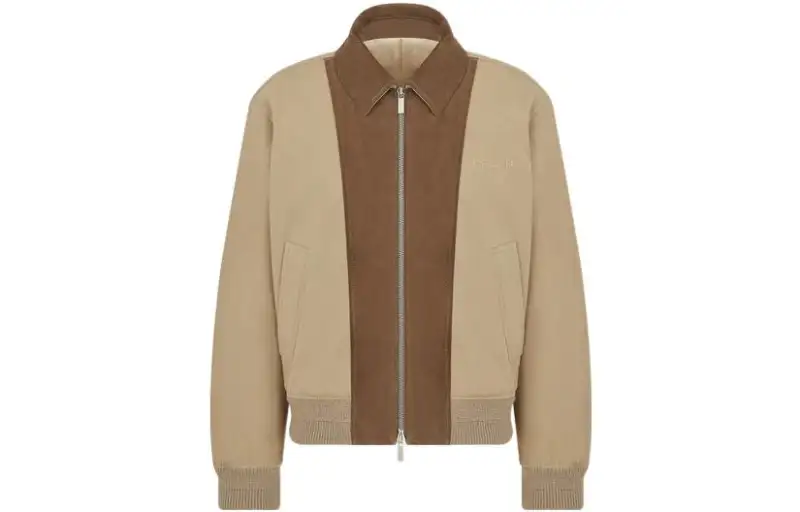 DIOR Jackets Men's Beige Lapel Moderate Other