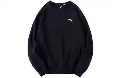 ANTA Sweatshirts Unisex Black Crew Neck Moderate Regular