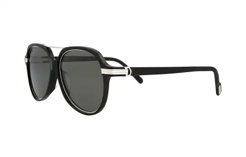 CARTIER Metal Aviator Sunglasses Men's Black