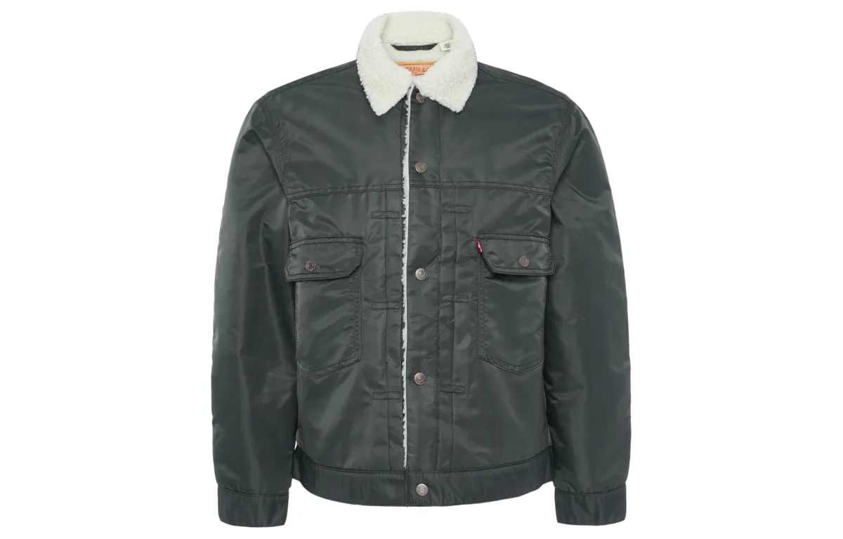 Levi's Jackets Men's Dark Green Lapel Moderate