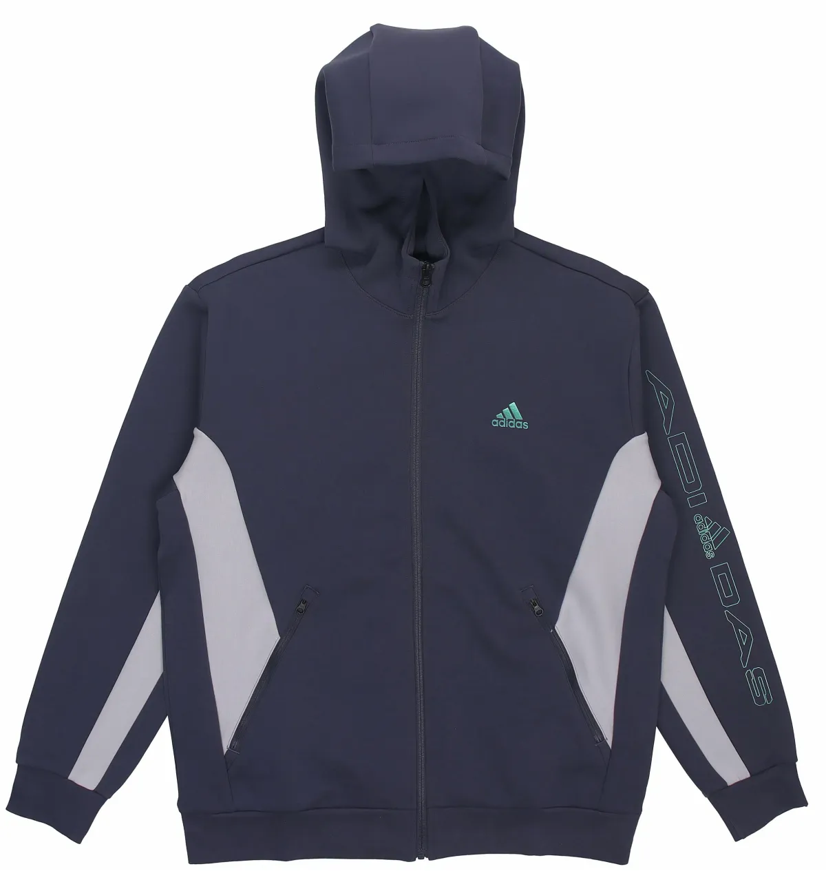 Adidas Jackets Men's Blue Hooded (Non-detachable) Moderate Straight Fit