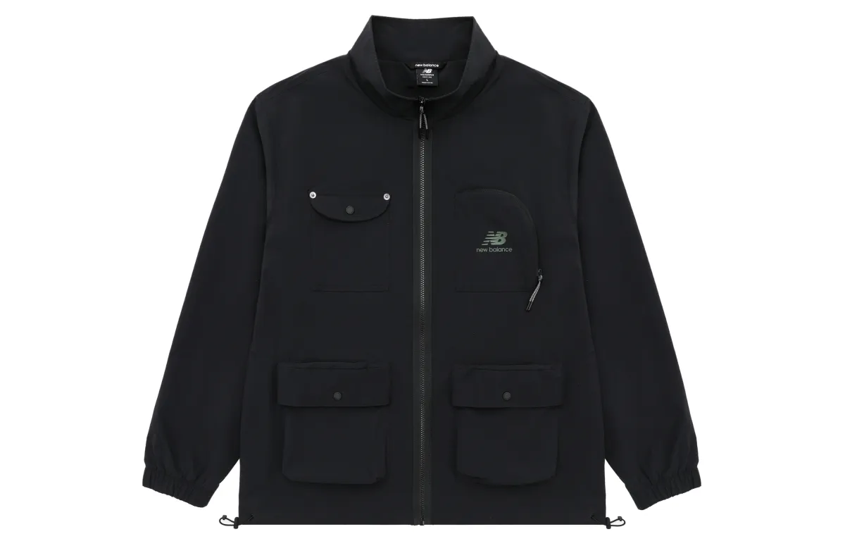 New Balance Jackets Men's Black Stand Collar Moderate