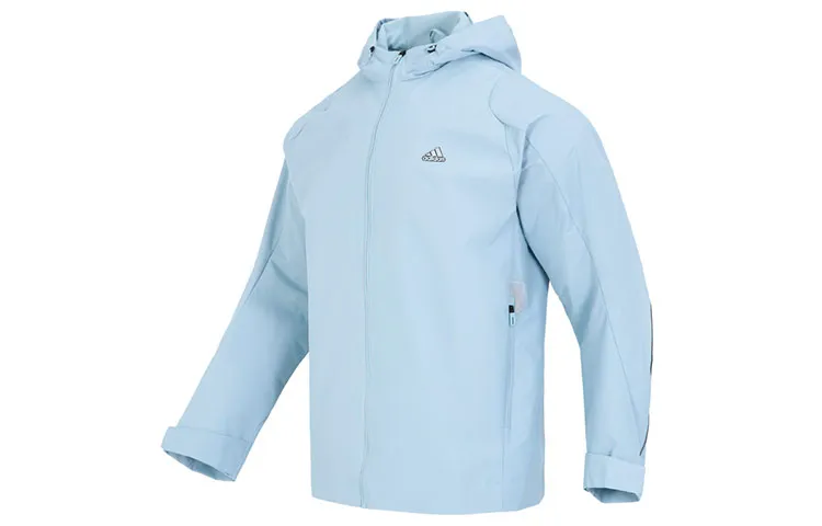 Adidas Jackets Men's Blue Hooded (Non-detachable) Moderate