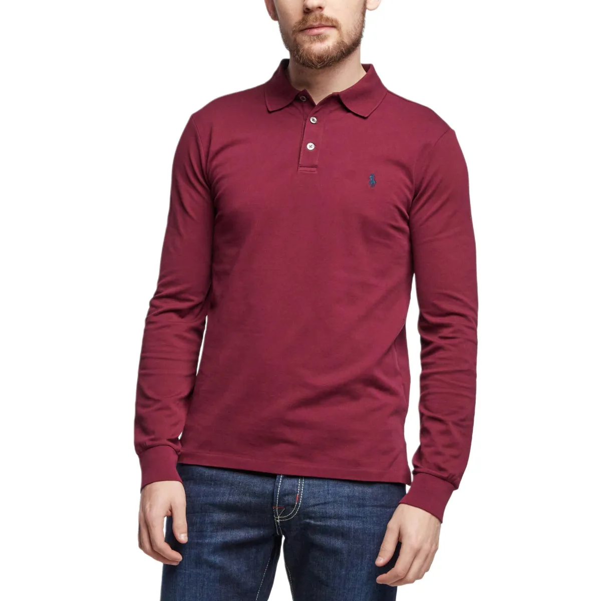 Polo Ralph Lauren Polo Shirt Custom Slim Fit Men's Burgundy Red