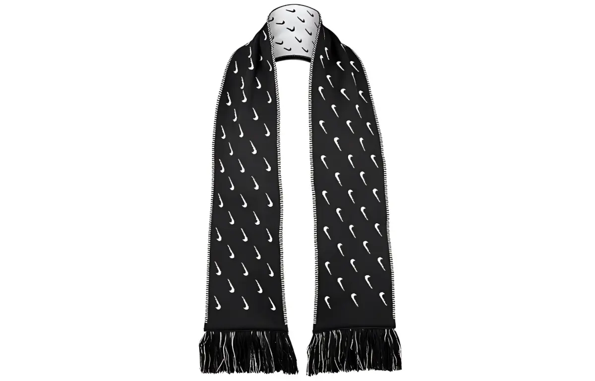 Nike Knit Scarves Unisex Black White