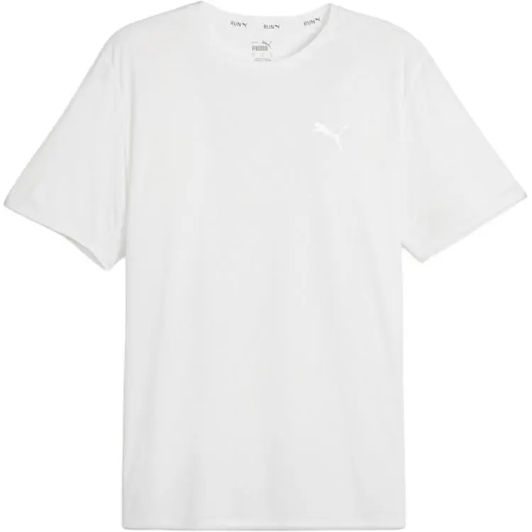 PUMA T-Shirts Men's White Crew Neck Moderate Straight Fit