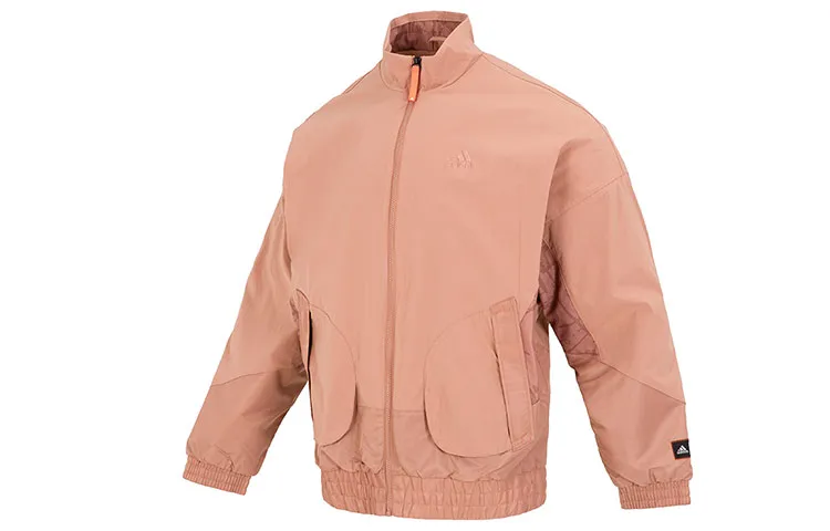 Adidas CNY Jackets Men's Coral Stand Collar Moderate Straight Fit