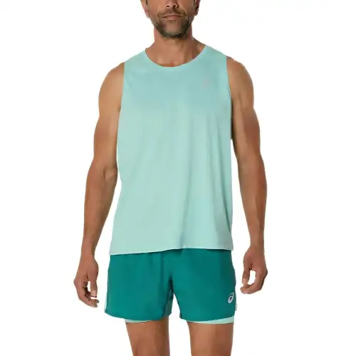 Asics Tank Tops Men's Turquoise