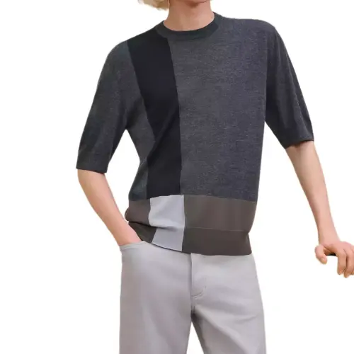 HERMES FW24 Knitwear Men's Charcoal Gray