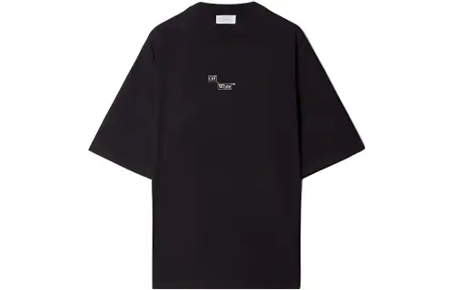 OFF WHITE T Shirts Men's Black Crew Neck Moderate Other