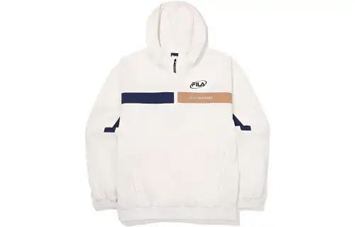 FILA Sweatshirts Unisex White Hooded Moderate Regular