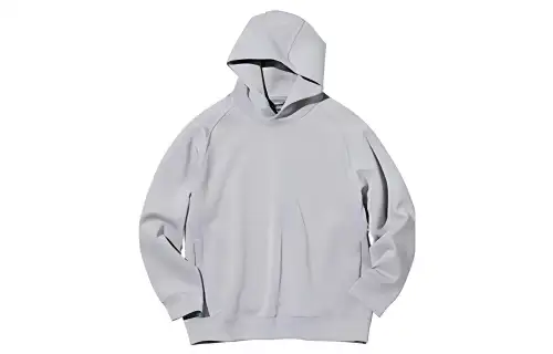 UNIQLO Sweatshirts Men's Light Gray Hooded Moderate Regular