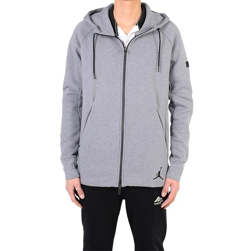 Jordan Jackets Men's Gray Hooded Moderate Other