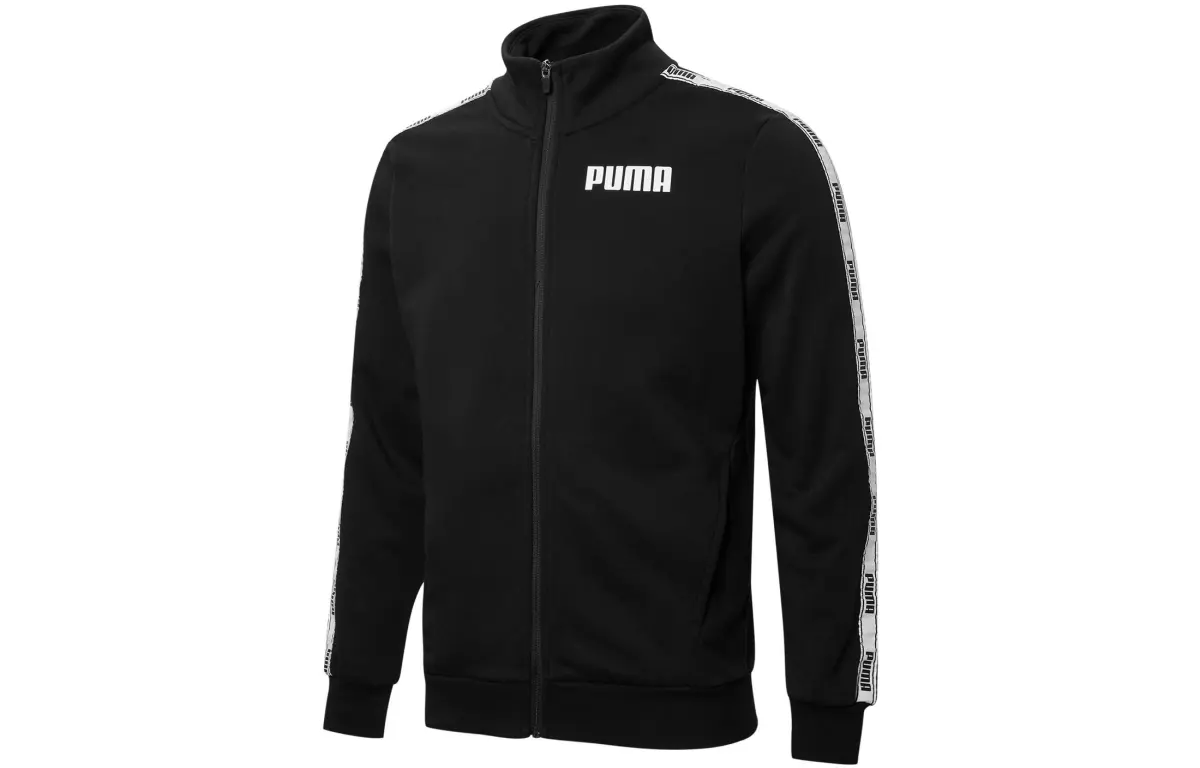 PUMA Jackets Unisex Black Stand Collar Moderate Other