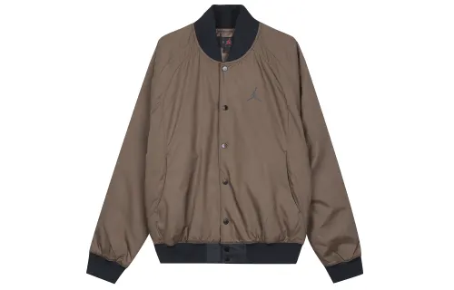 Jordan Jackets Men's Brown Baseball Collar Moderate Other