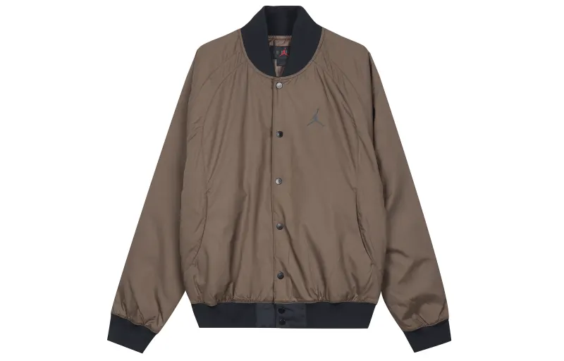 Jordan Jackets Men's Brown Baseball Collar Moderate Other