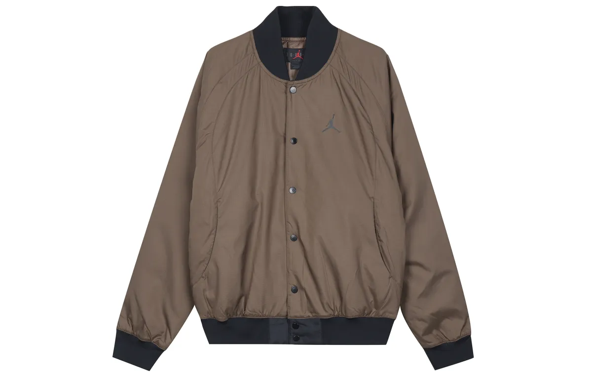 Jordan Jackets Men's Brown Baseball Collar Moderate