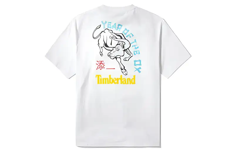 Timberland T Shirts Men's White Crew Neck Moderate Straight Fit